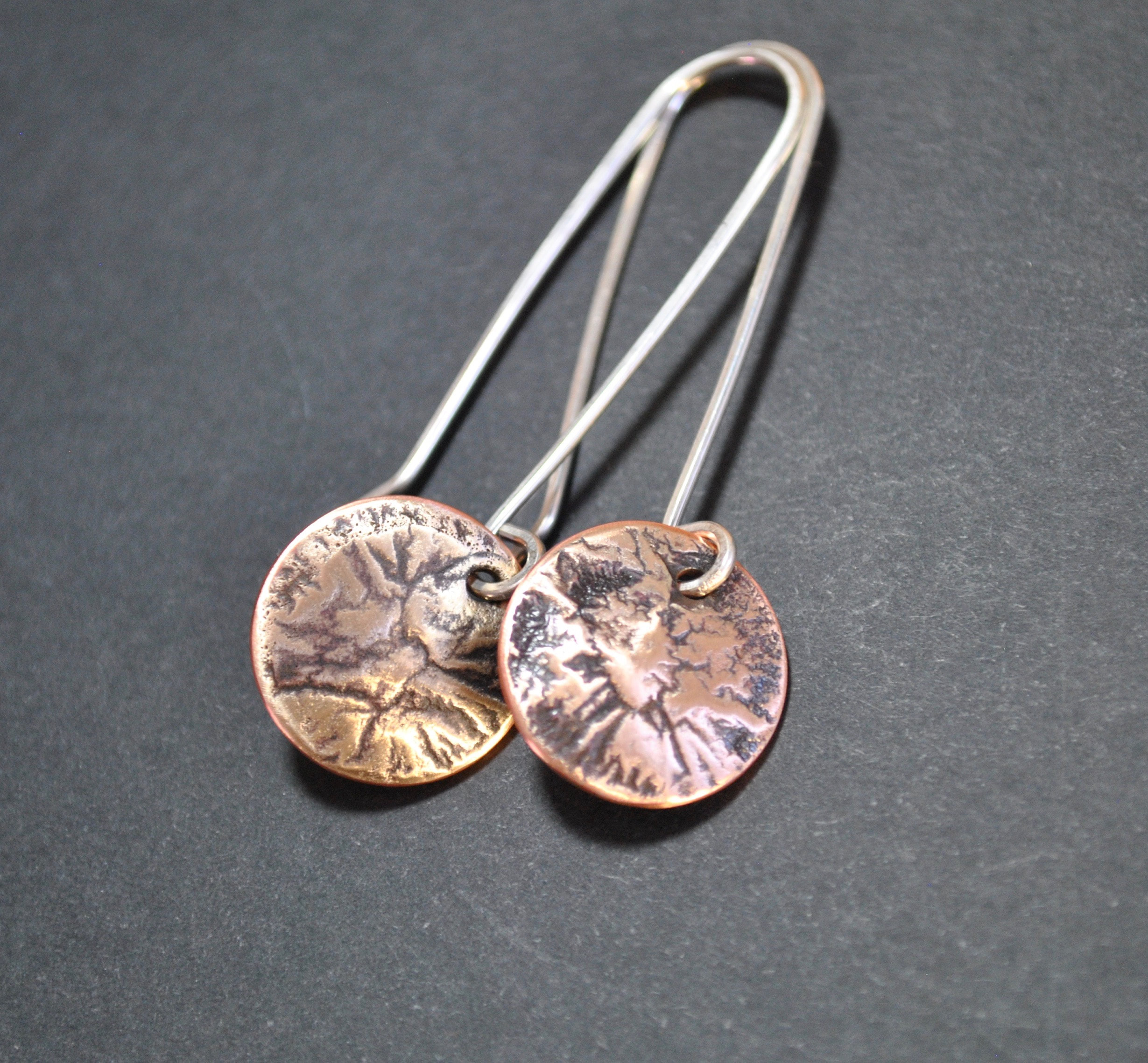 Fused Sterling Silver on Copper Long 